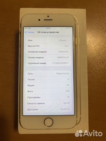 Телефон iPhone 6s на 64 Гб