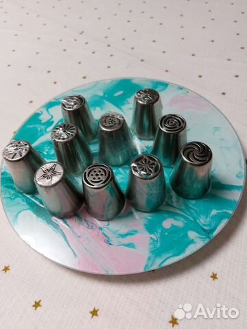 Насадки большие для цветов из крема, зефира 10шт