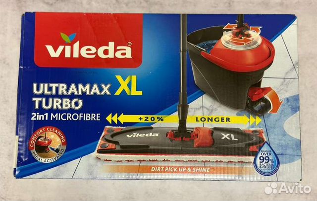 Швабра+ведро Vileda Ultramax XL Turbo 2-в-1 163427