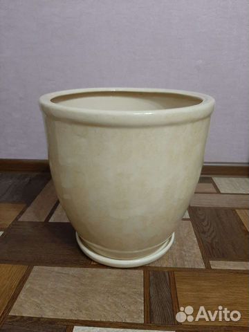 Керамический горшок напольный большой