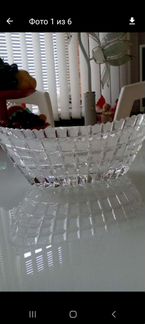 Хрустальные ладьи и вазочка.Новые