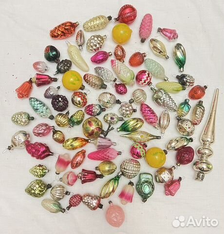 Игрушки стеклянные времен СССР