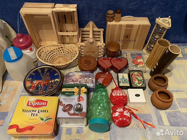 Ящики, бутылки, шкатулки, декор