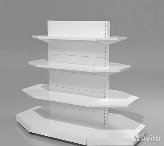 Стеллаж островной с торцевыми полками