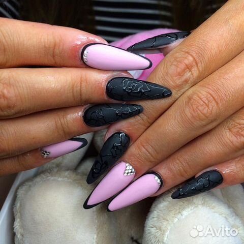 Наращивание ногтей акрил и гель-лак Ладожская