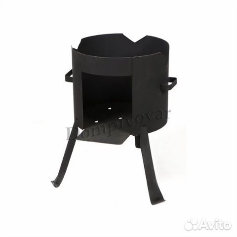 Печь с дверцей разбор. ножки на казан 8 л