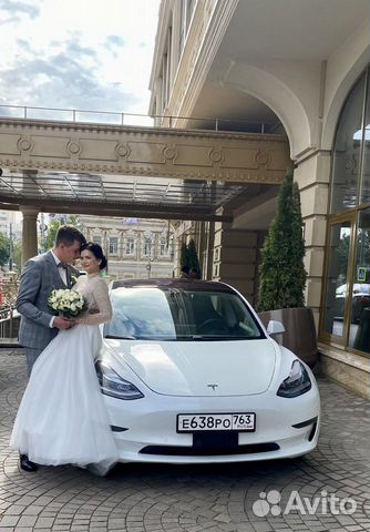 Аренда Tesla 3 на свадьбу, трансферы,фотосессии