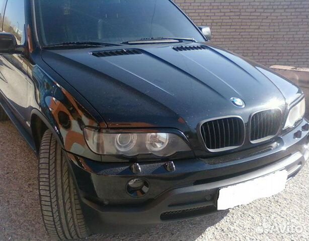 Реснички на фары для BMW Х5 (E53 дорестайл )