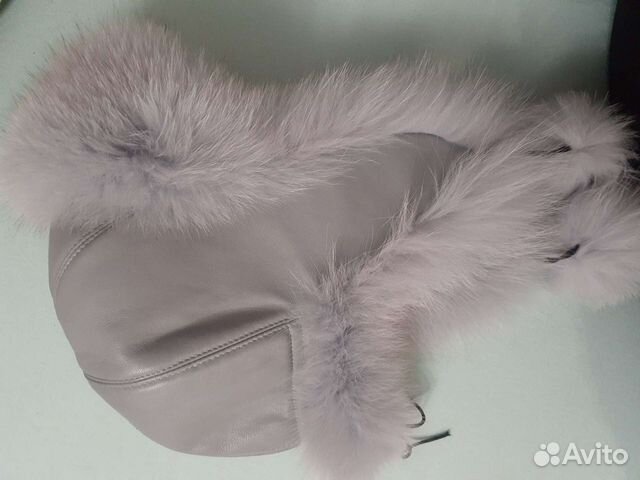 Шапка, ушанка, кожа и мех натуральные