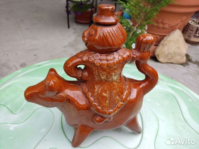 Редкая статуэтка «Баба на быке»