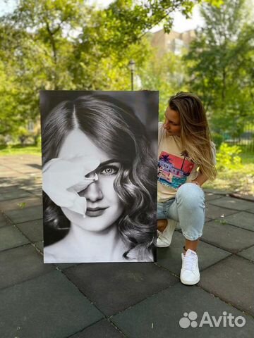 Портрет по фото, фото на холсте