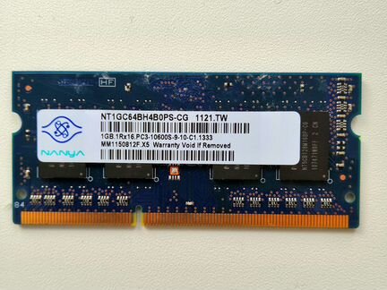 Оперативная память 1гб DDR3 для ноутбука