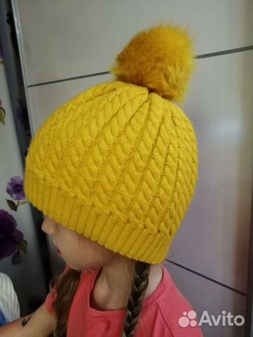 Шапка с пумпоном женская зимняя