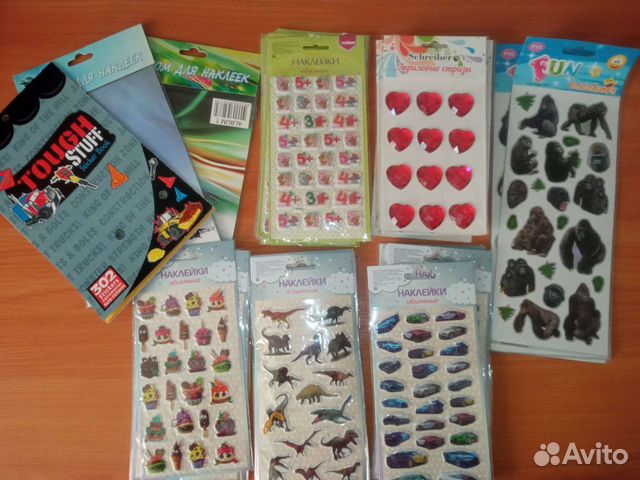 Наклейки, альбомы для наклеек