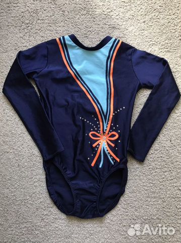Купальник гимнастический со стразами 50 см длина