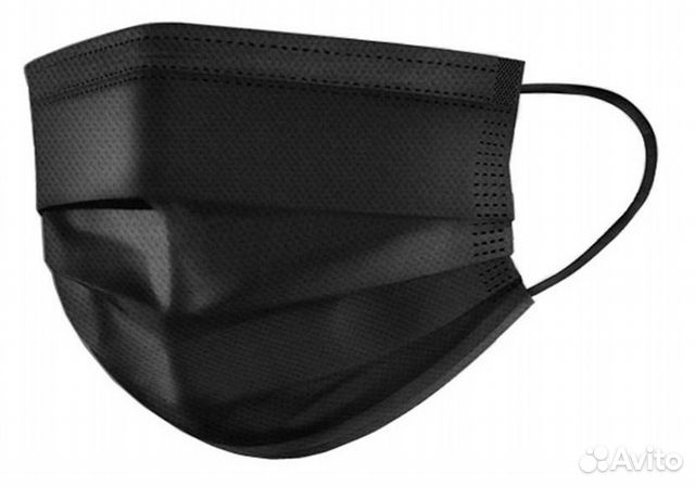 Маска медицинская черная