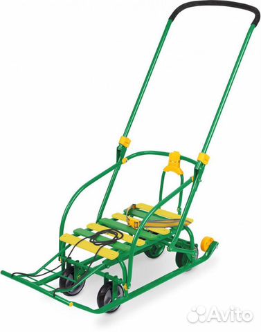 Санки детские Ника Nikki 3 складные на колёсиках