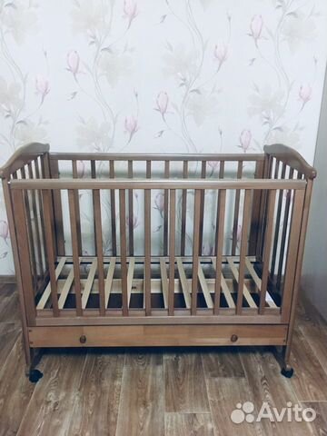 Детская кроватка Лютик, светлый орех