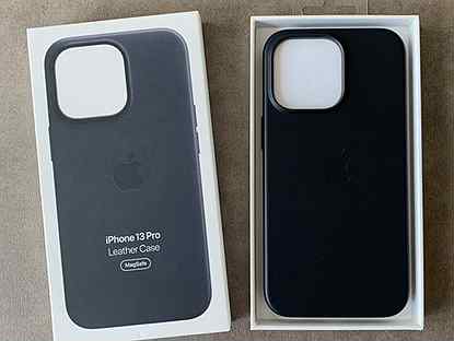 Чехол iPhone 13 Pro Leather Case Midnight Black