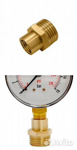 Переходник под манометр 1/4"вн 1/2"нар (7590) купить в Москве | Товары ...