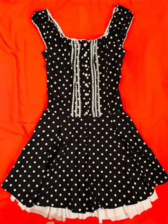 Платье в горошек хлопок XS