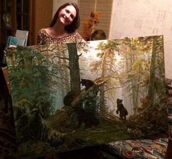 Художник, копиист, картины маслом