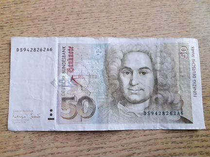 Банкнота,50 немецких марок,1996г, Бальтазар Нейман