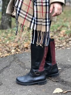 Сапоги кожаные демисезонные для девочки р.30 на но