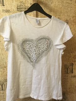 Футболка летняя zara, белая