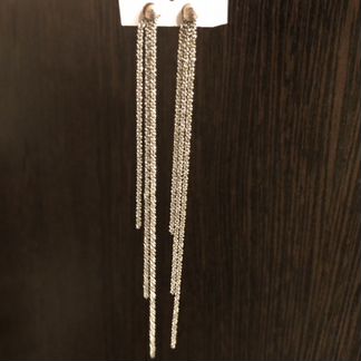 Серьги серебряные длинные, 925 пробы, дизайн Итали