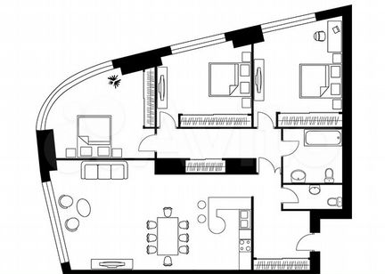 3-к квартира, 139.7 м², 26/56 эт.