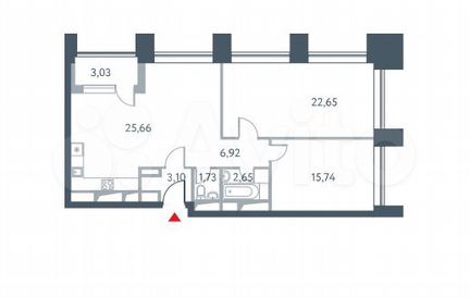 3-к квартира, 80 м², 23/23 эт.