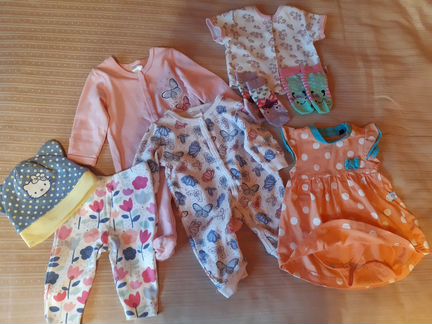 Одежда для девочки 0-6 месяцев