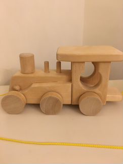 Игрушка Паровоз Из натурального дерева