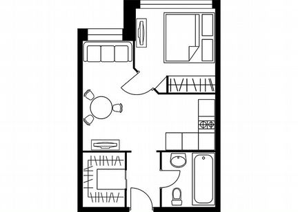 2-к квартира, 65.1 м², 6/9 эт.