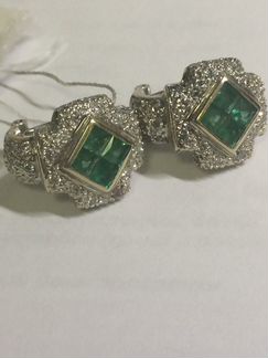 Серьги золотые с бриллиантами