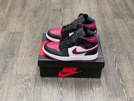 Кеды Nike air Jordan бордовые