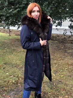 Парка с натуральным мехом