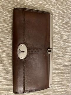 Кошелёк Fossil, коричневый. Б/у без дефектов