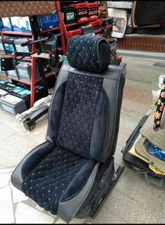 Накидки на сиденья авто из экокожи и алькантары