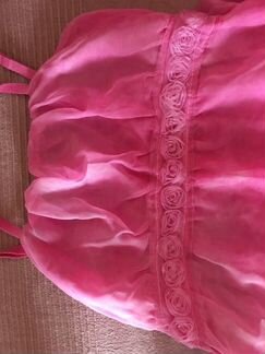 Платье розовое в пол