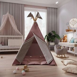 Детский вигвам из льна,палатка