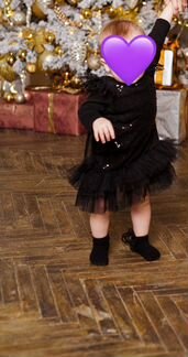 Нарядное чёрное платье для девочки