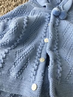 Костюм вязаный голубой Mothercare