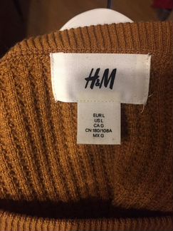 Горчичный свитер H&M, L