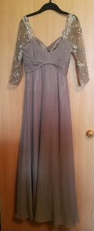 Платье длинное бежевое