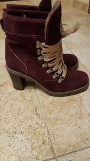 Ботинки женские, зима, натуральная замша, р.38