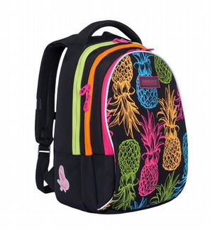 Новый рюкзак школьный для девочек Grizzly ананас