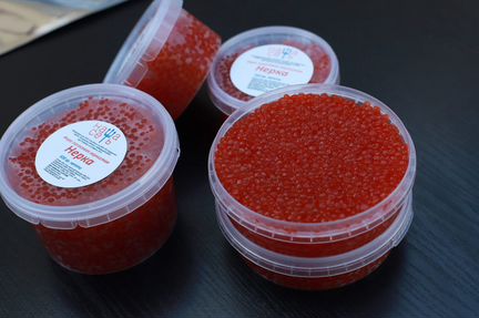 Красная икра нерки, фасованная в плб, в розницу
