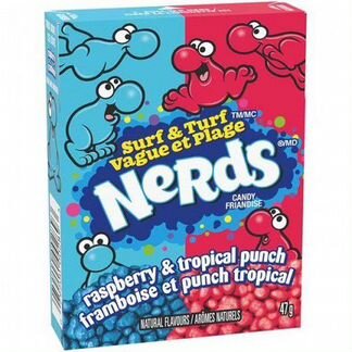 Nerds Raspberry and Tropical punch малина и тропич